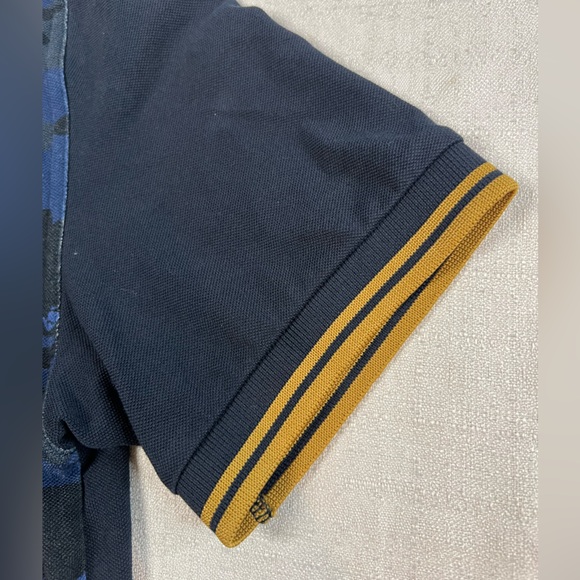Fred Perry x A Bathing Ape BAPE Blue Camo Polo Men’s Size Medium - Picture 7 of 11